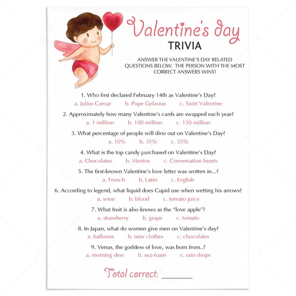 game valentine - Valentine's Day Love Quiz